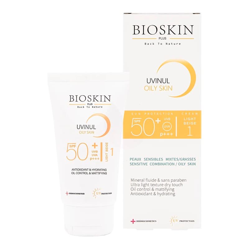 کرم ضد آفتاب بایو اسکین پوست چرب بژ طبیعی حجم 40mL