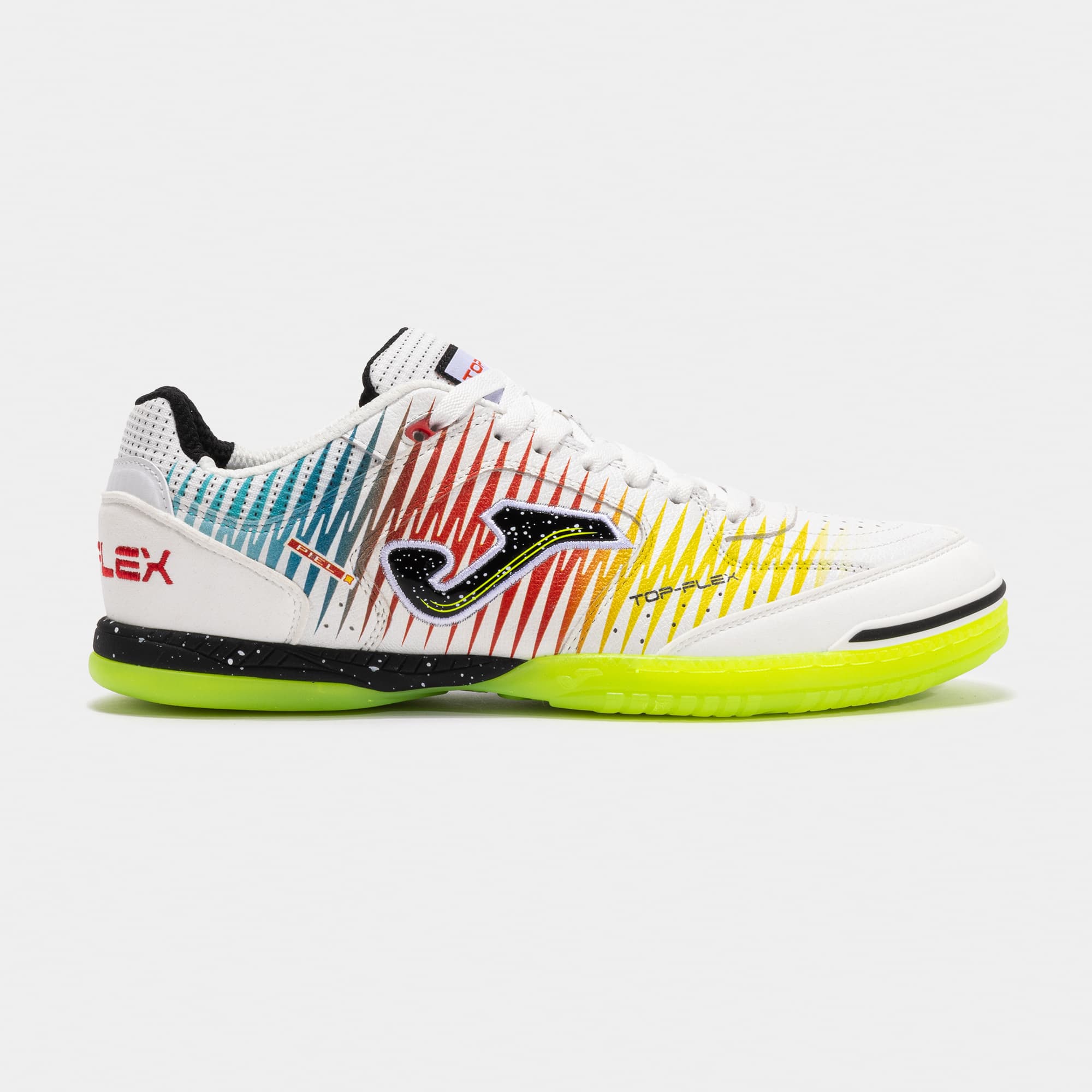 کفش فوتسال جوما مدل TOP FLEX 2576 WHITE YELLOW RED INDOOR