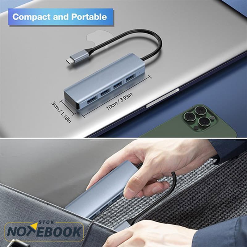 هاب 4 پورت USB-C مدل HB045A — تصویر ۷
