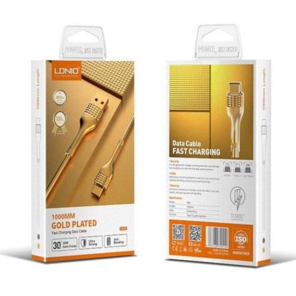 کابل تبدیل USB به لایتنینگ الدینیو مدل LS651 طول 1 متر — تصویر ۱۰