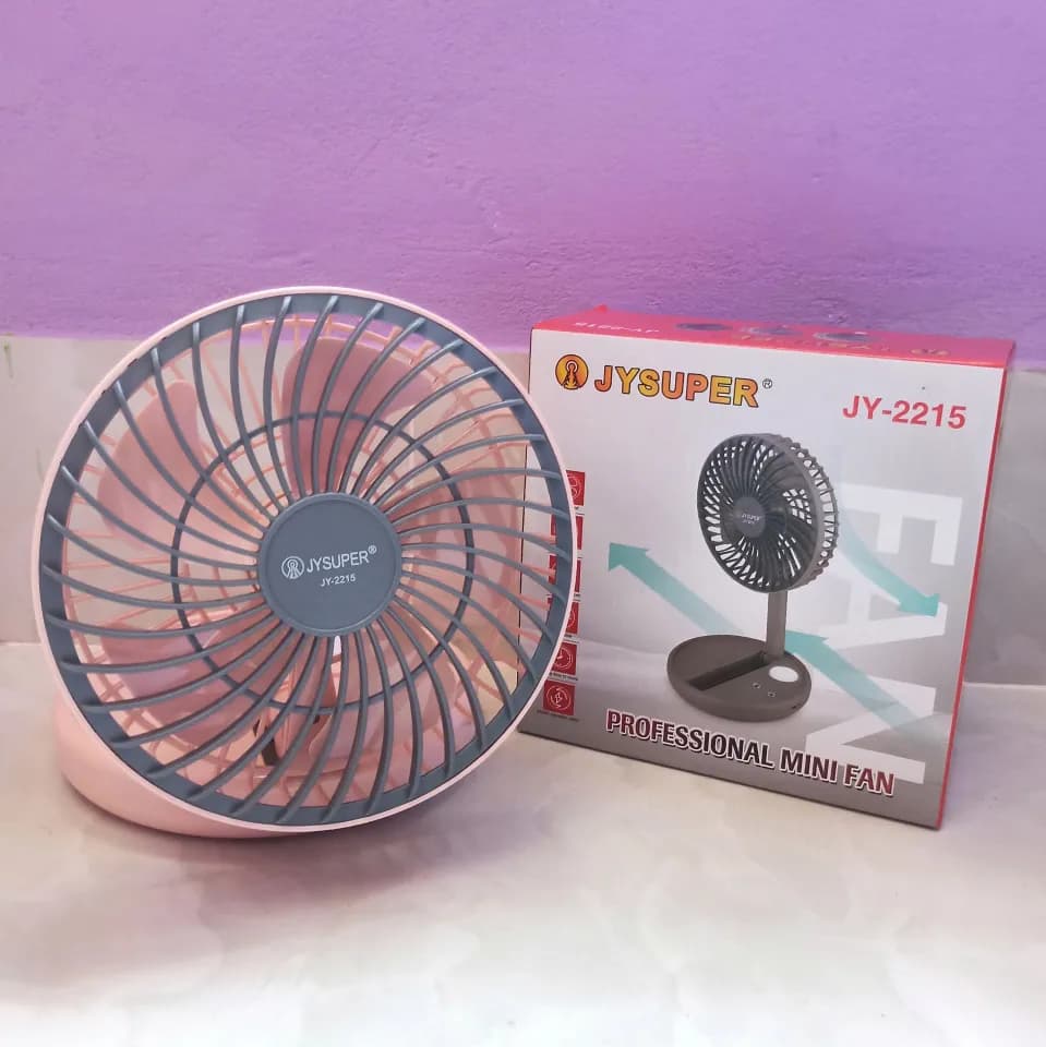 پنکه رومیزی شارژی با چراغ مطالعه professional mini fan- مدل JR-2215 — تصویر ۷