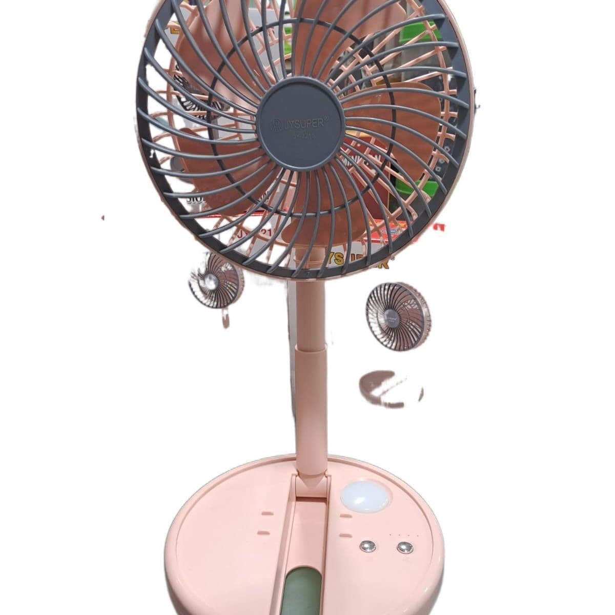 پنکه رومیزی شارژی با چراغ مطالعه professional mini fan- مدل JR-2215 — تصویر ۸