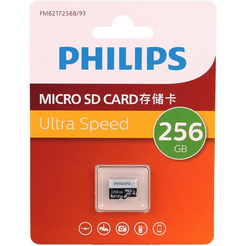 رم میکرو 256 گیگ فیلیپس Philips Ultra Speed U3 A1 V30-استاندارد U3با گارانتی مادام — تصویر ۳