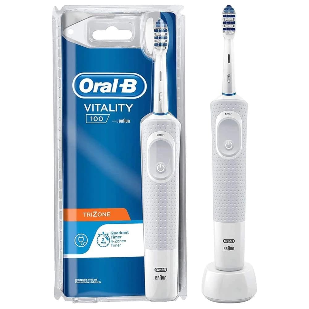 مسواک برقی اورال بی Oral-B مدل Vitality 100 با یدک Trizone — تصویر ۳