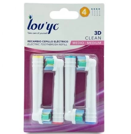 سری یدک مسواک برقی اورال بی Oral-B برند لاویک مدل 3D Clean بسته 4 عددی