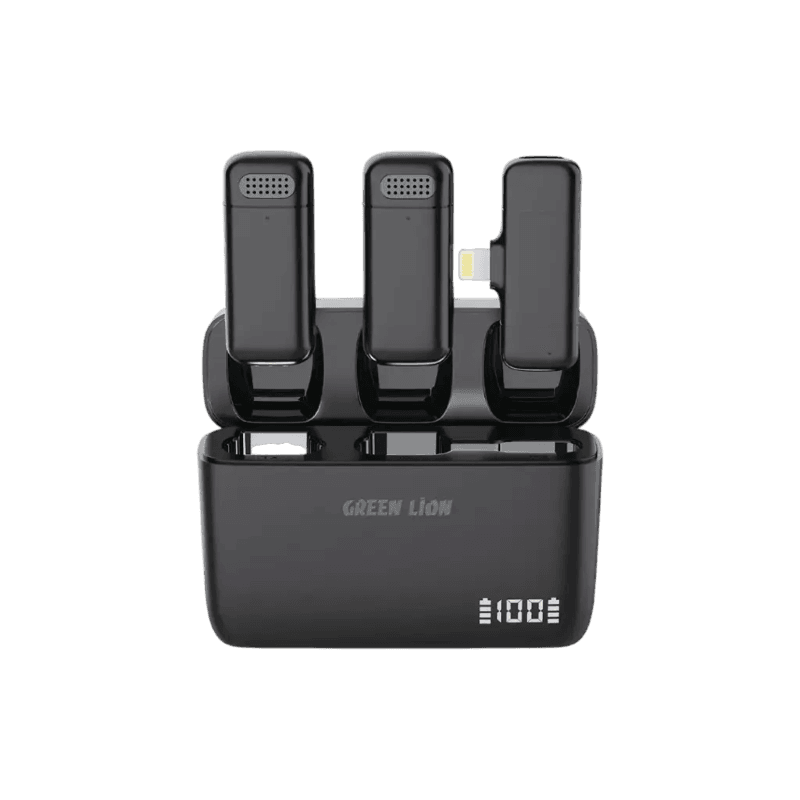 میکروفون بی سیم یقه ای لایتنینگ گرین لاین Green Lion Duo Cast Wireless Mic