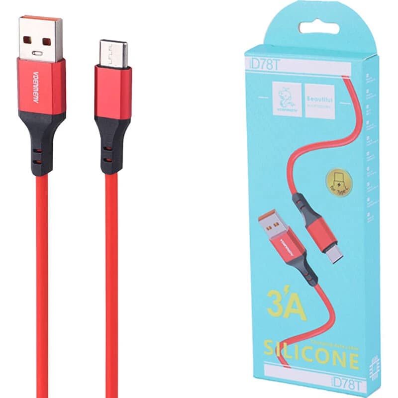 کابل تایپ سی فست شارژ 3 آمپر دنمن D78T طول 1 متر