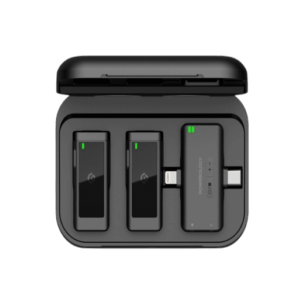 میکروفن بی سیم دوگانه پاورولوژی مدل Powerology MFI Dual Connector Lavalier