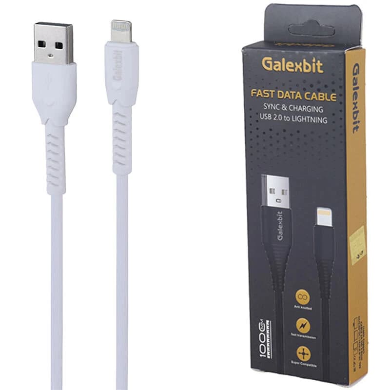 کابل لایتنینگ فست شارژ 5 آمپر گلکس بیت طول 1 متر کد 4 — تصویر ۲