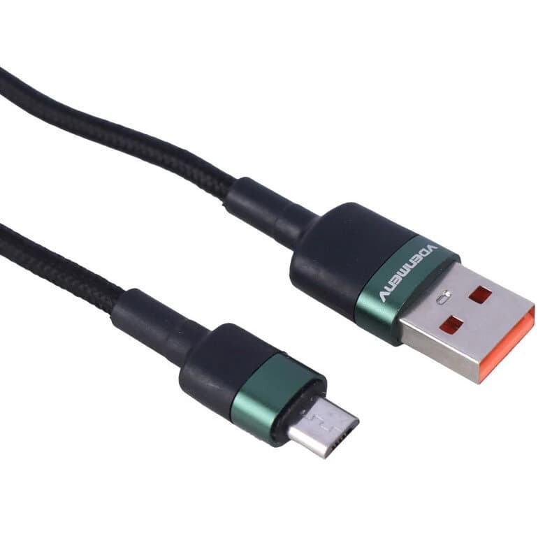 کابل میکرو یو اس بی فست شارژ 3 آمپر دنمن D61V طول 1 متر — تصویر ۹