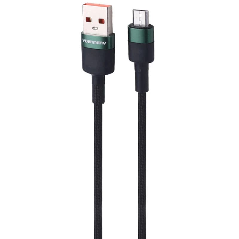 کابل میکرو یو اس بی فست شارژ 3 آمپر دنمن D61V طول 1 متر — تصویر ۵