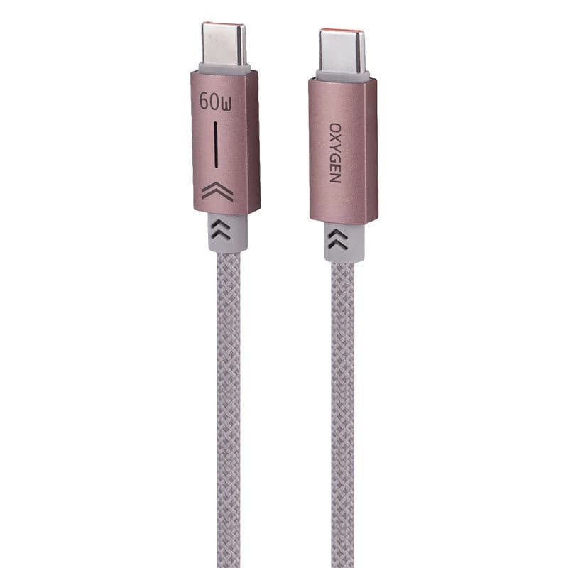 کابل دو سر تایپ سی فست شارژ 60 وات اکسیژن LX-47 طول 1.2 متر — تصویر ۵
