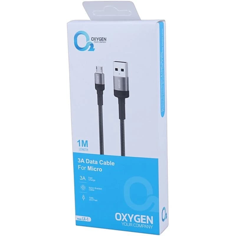 کابل میکرو یو اس بی فست شارژ 3 آمپر اکسیژن LX-1 طول 1 متر — تصویر ۱۱