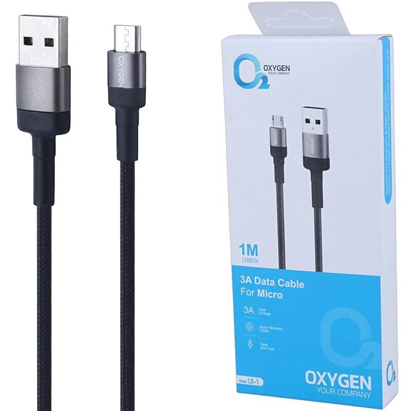 کابل میکرو یو اس بی فست شارژ 3 آمپر اکسیژن LX-1 طول 1 متر — تصویر ۷