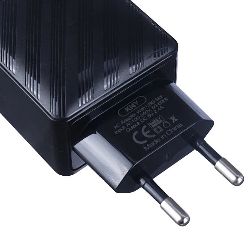 شارژر دیواری 12 وات یوکی KI4Y 2.4A + کابل آیفونی — تصویر ۶