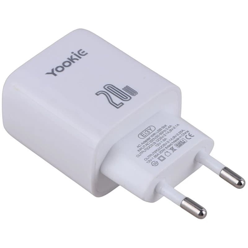 شارژر دیواری 20 وات یوکی EI3Y QC3.0 PD 3.1A — تصویر ۵