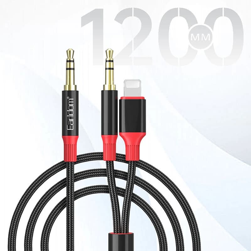 کابل تبدیل AUX به AUX/Lightning ارلدام ET-AUX79 طول 1.2 متر — تصویر ۱۱