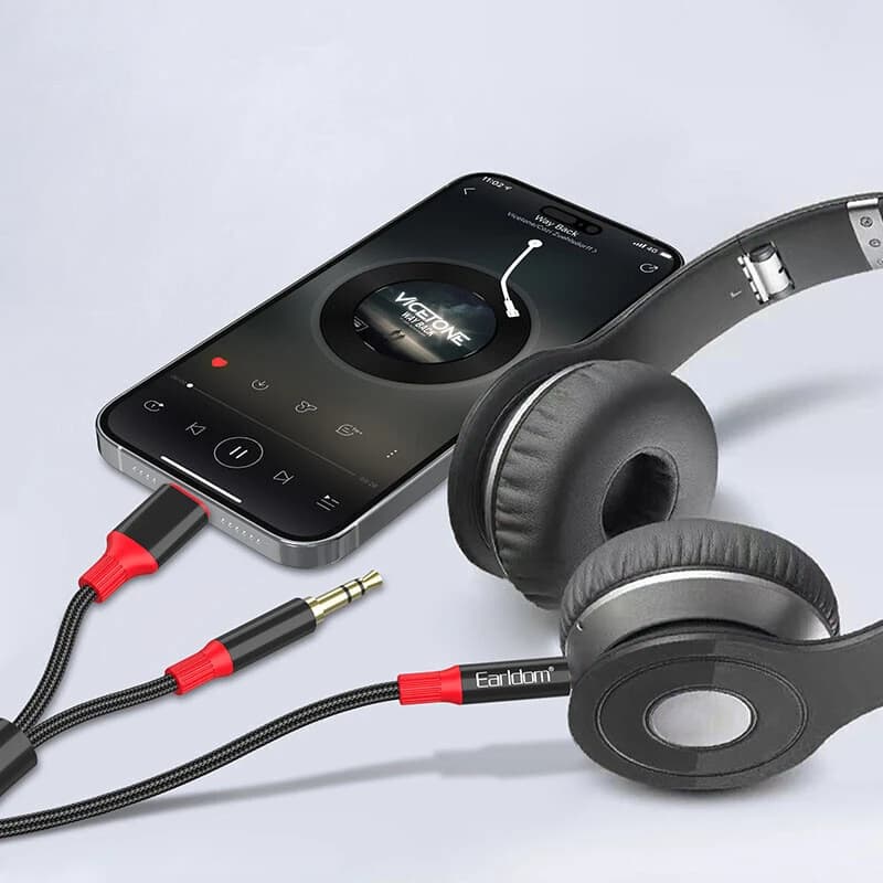 کابل تبدیل AUX به AUX/Lightning ارلدام ET-AUX79 طول 1.2 متر — تصویر ۹