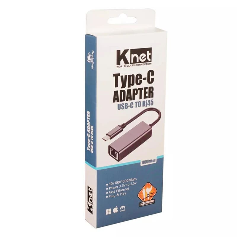 تبدیل Type-C به LAN کی نت K-CO40 — تصویر ۴