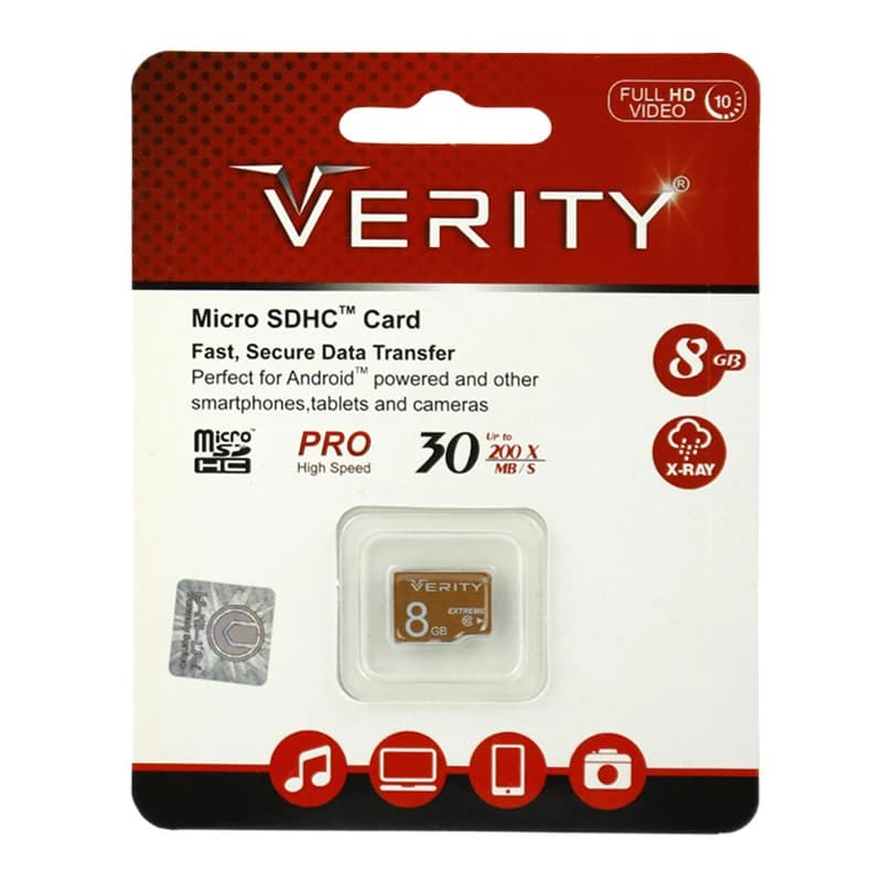 رم میکرو 8 گیگ وریتی Verity Extreme 200X U1 C10 30MB/s — تصویر ۴