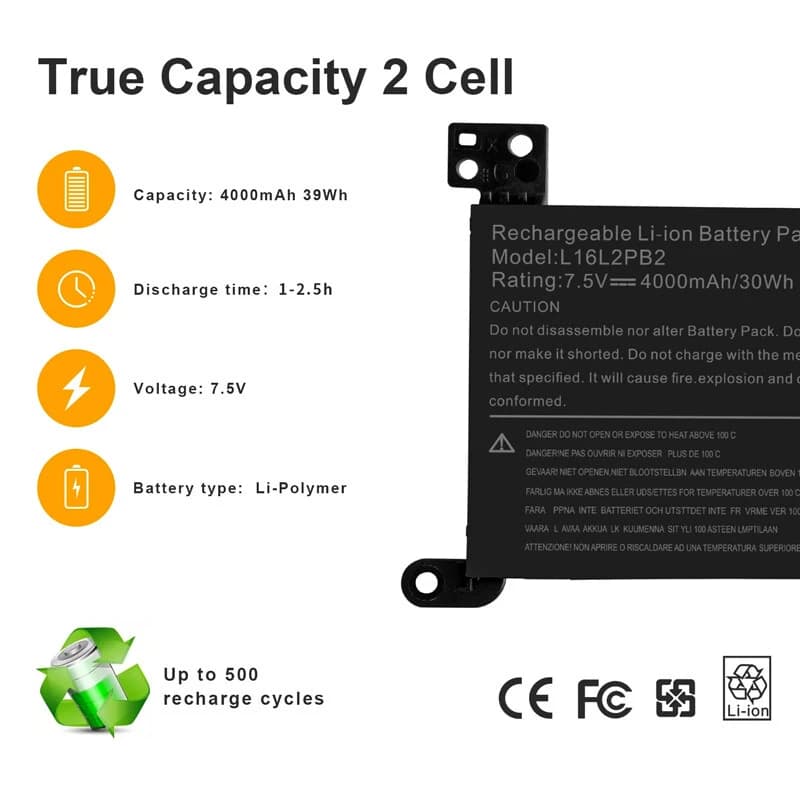 باتری لپ تاپ لنوو Lenovo L16L2PB2 2Cell — تصویر ۱۱