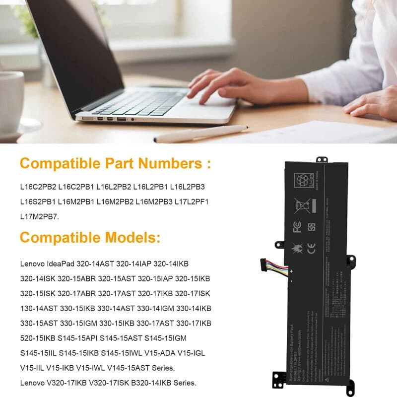 باتری لپ تاپ لنوو Lenovo L16L2PB2 2Cell — تصویر ۷