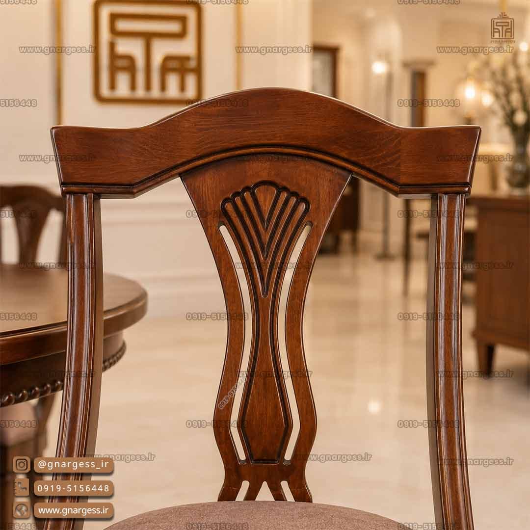 میز ناهارخوری گیتاری طرح اتریشی راش با میز 2نفره چوبی — تصویر ۱۲