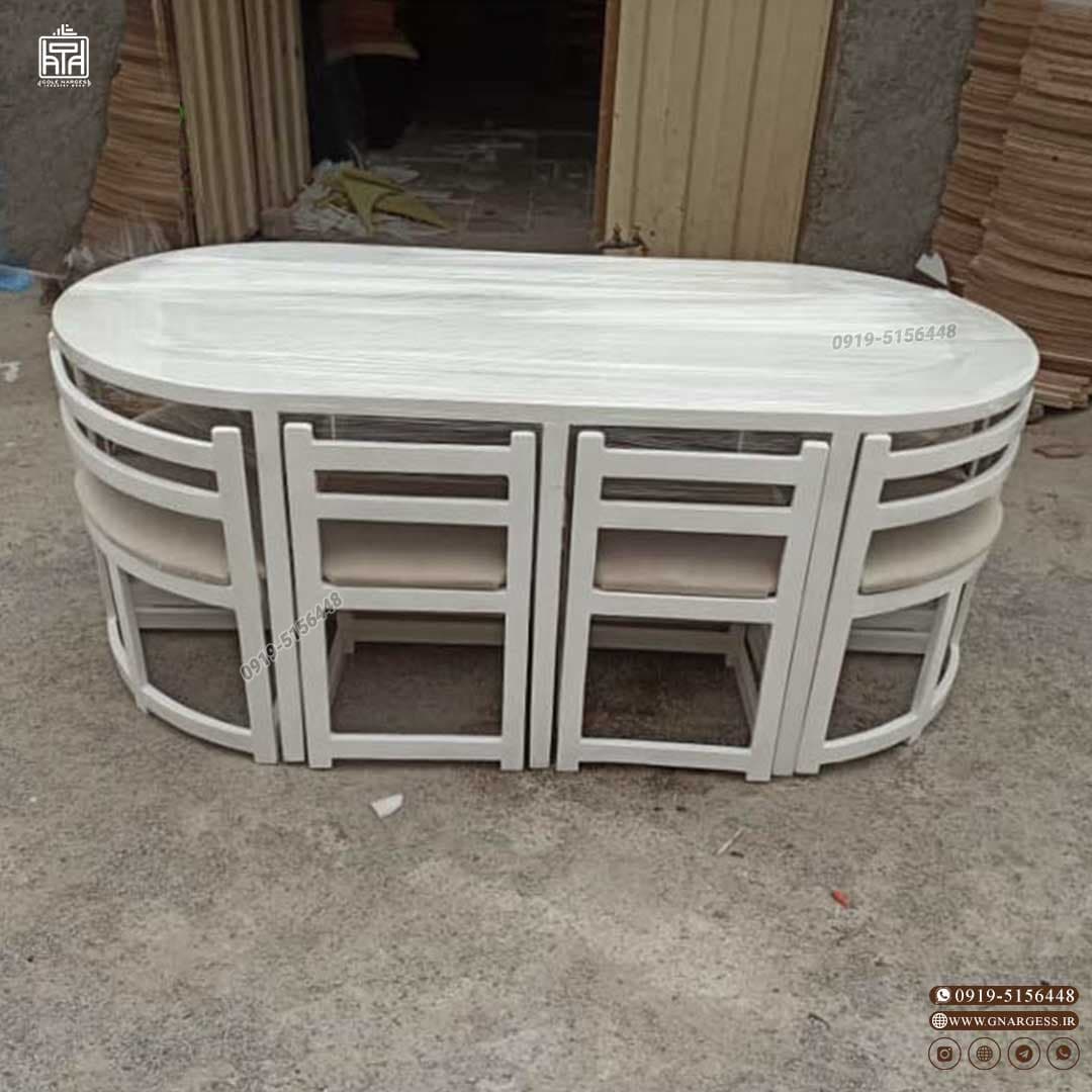 میز ناهار خوری و میز غذاخوری 8نفره چوبی کمجا چوبی — تصویر ۵