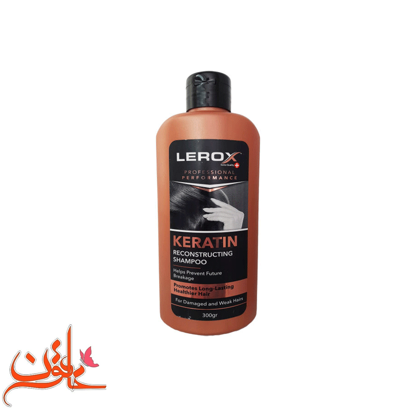 شامپو کراتین مو لروکس LEROX حجم 550 میلی لیتر — تصویر ۳