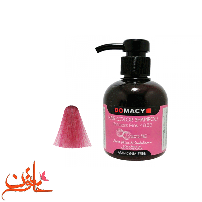 شامپو رنگساژ دوماسی شماره 8.62 (رنگ صورتی پرنسسی) حجم 300 میل