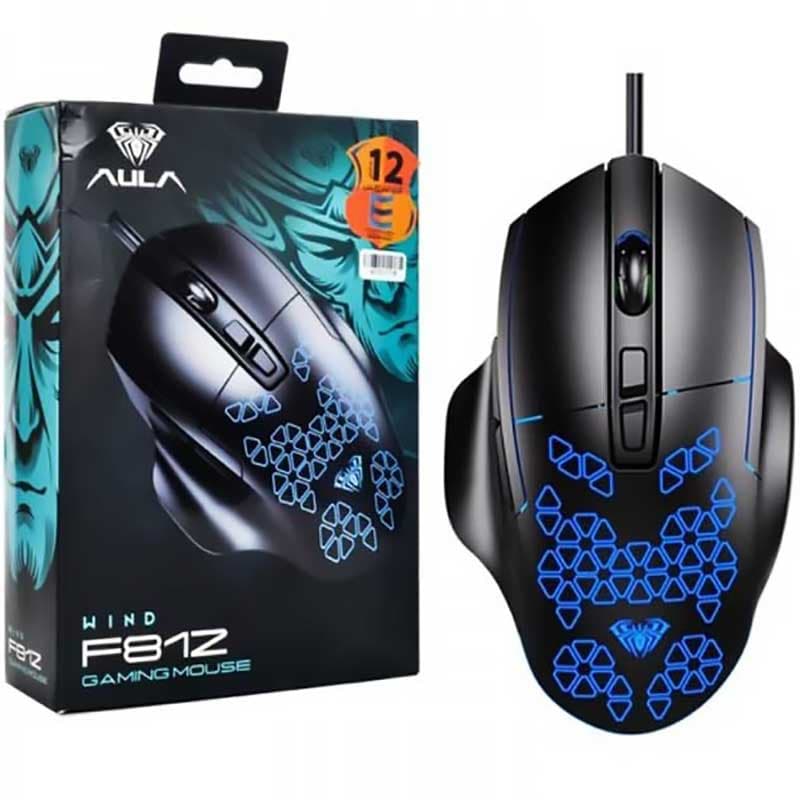 ماوس مخصوص بازی آئولا مدل WIND F812 ا gaming mouse aula F812 کد 6982
