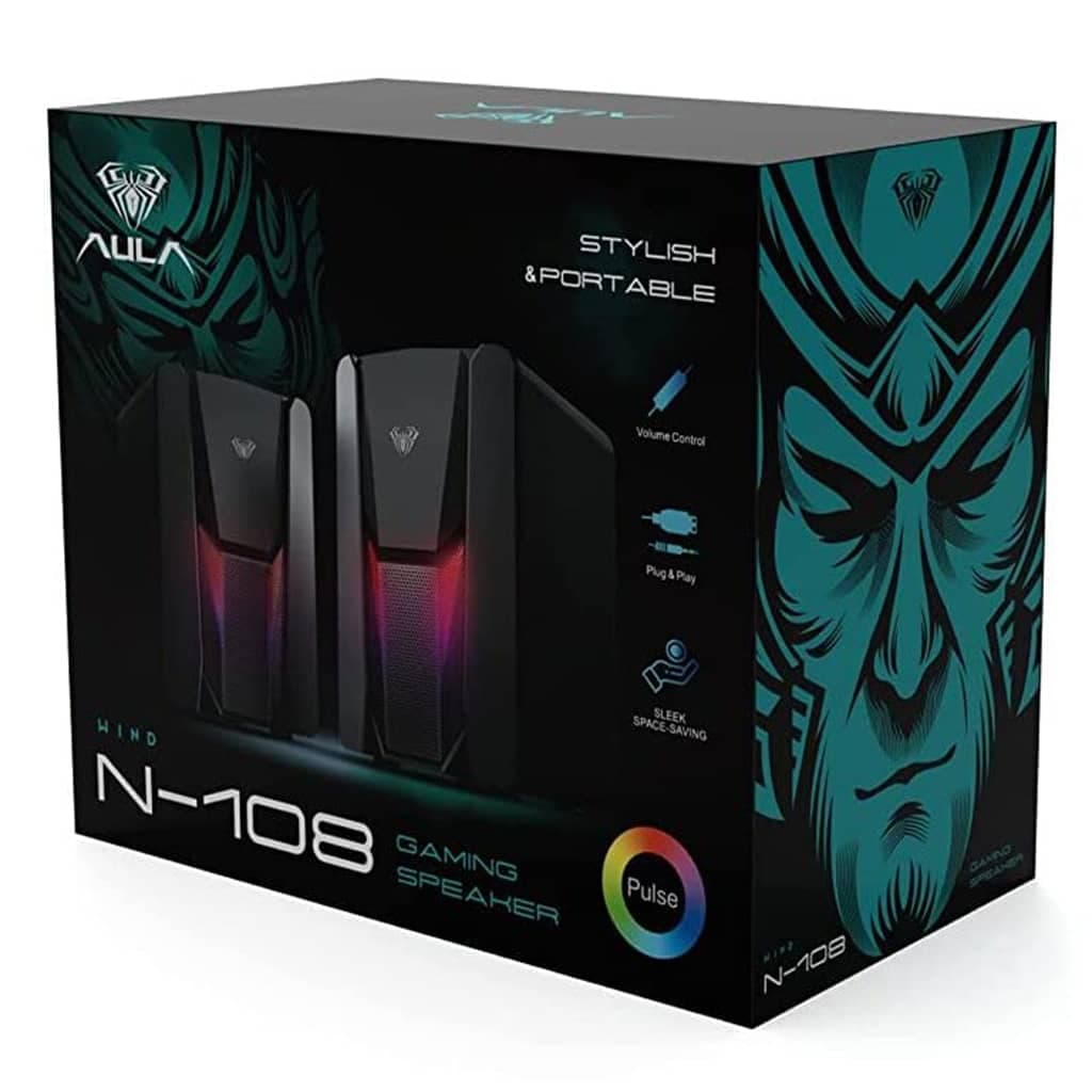 اسپیکر گیمینگ آئولا AULA N-108 RGB ا AULA N-108 RGB Gaming Speaker Desktop USB Powered کد 6985 — تصویر ۷