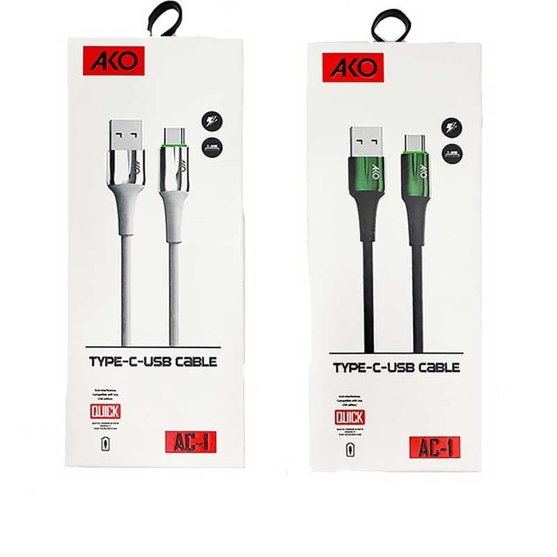 کابل تایپ سی آکو AKO مدل AC-1 ا TYPE-C AKO CABLE MODEL AC-1 کد 7015 — تصویر ۲