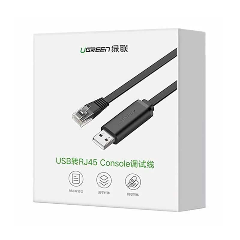 کابل تبدیل 1.5 متری USB به RJ45 یوگرین CM204 ا UGREEN CM204 50773 1.5m USB to RJ45 Cable کد 7018