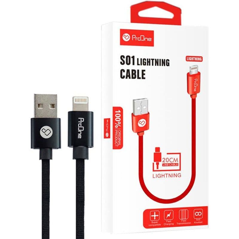 کابل کوتاه آیفونی ProOne S01 Series PCC120 20cm ا ProOne S01 Series PCC120 20cm USB To Lightning cable کد 7005