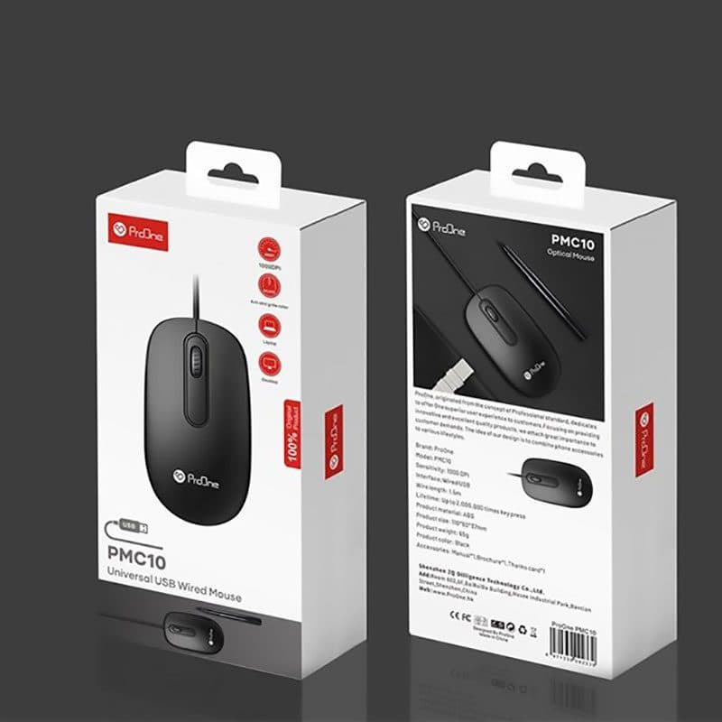 ماوس پرووان مدل PMC10 ا ProOne PMC10 Wired Mouse کد 4986