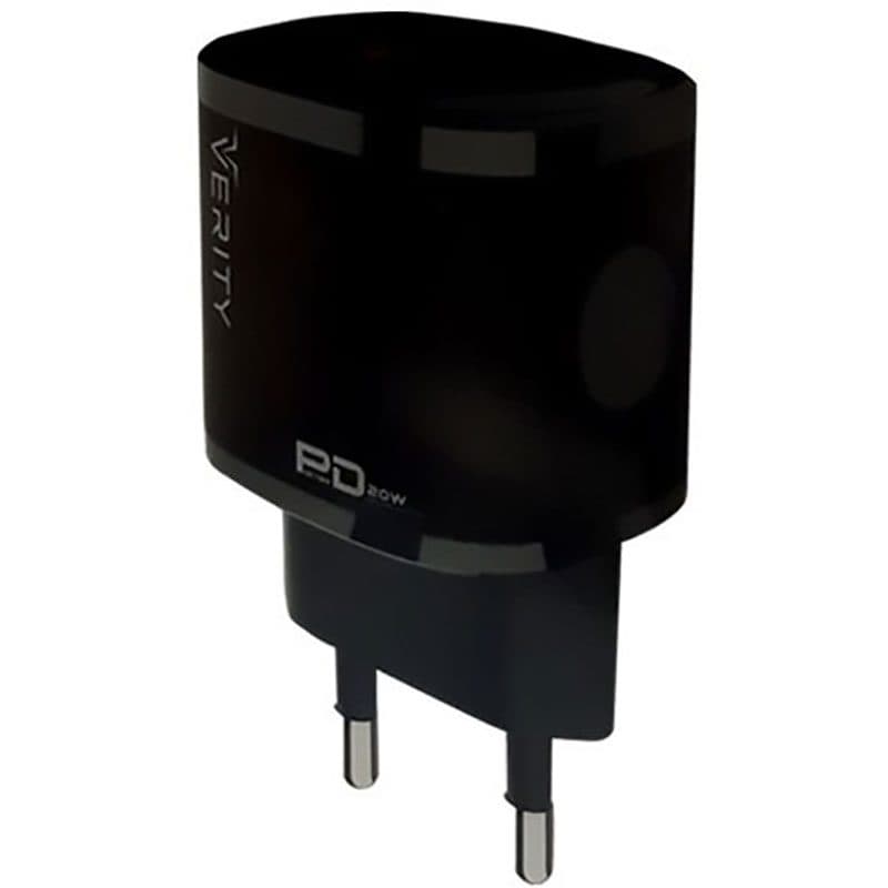 شارژر دیواری فست شارژ Verity AP-2125 2Port 3A QC3.0 PD 20W + کابل تایپ سی ا Verity AP-2125 2Port 3A کد 5165 — تصویر ۳