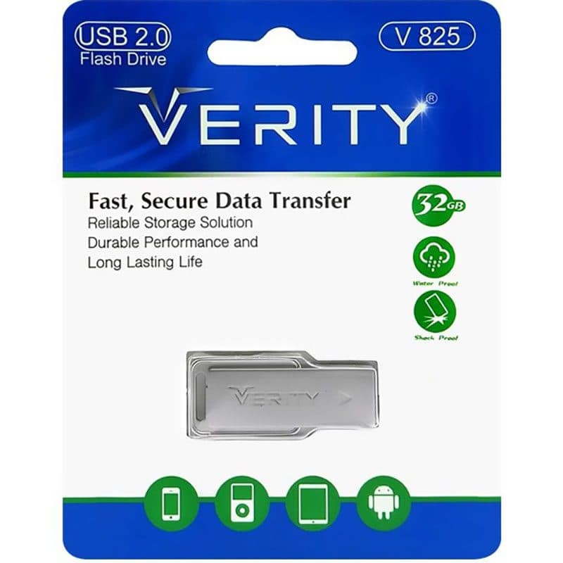 فلش مموری وریتی مدل V825 ظرفیت 32 گیگابایت ا Verity V825 USB 2.0 Flash Memory 32GB کد 7071
