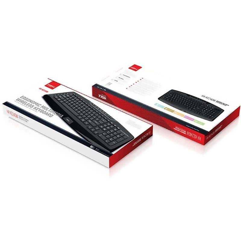 کیبورد بی سیم هیسکا مدل HX-KE240W ا Hiska HX-KE240W wireless Keyboard کد 7102 — تصویر ۵