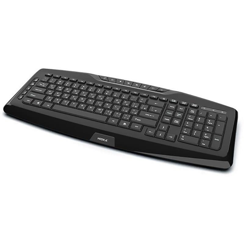 کیبورد بی سیم هیسکا مدل HX-KE240W ا Hiska HX-KE240W wireless Keyboard کد 7102 — تصویر ۲