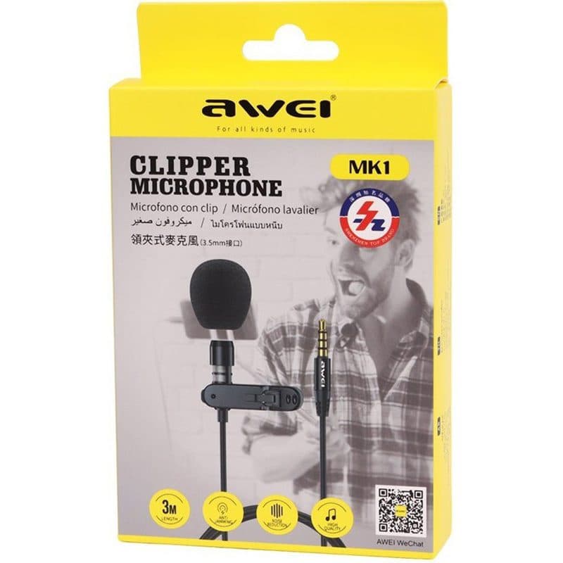 میکروفن یقه ای Awei MK1 ا Awei MK1 Microphone کد 7144 — تصویر ۷