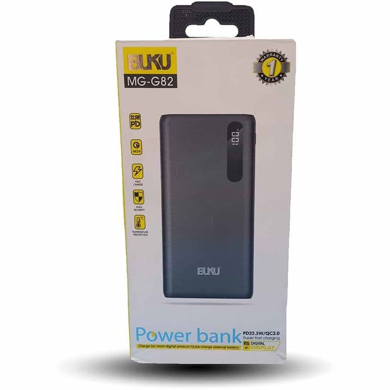 پاوربانک 20000 فست شارژ بوکو BUKU مدل MG-G820 کد 7233 — تصویر ۴