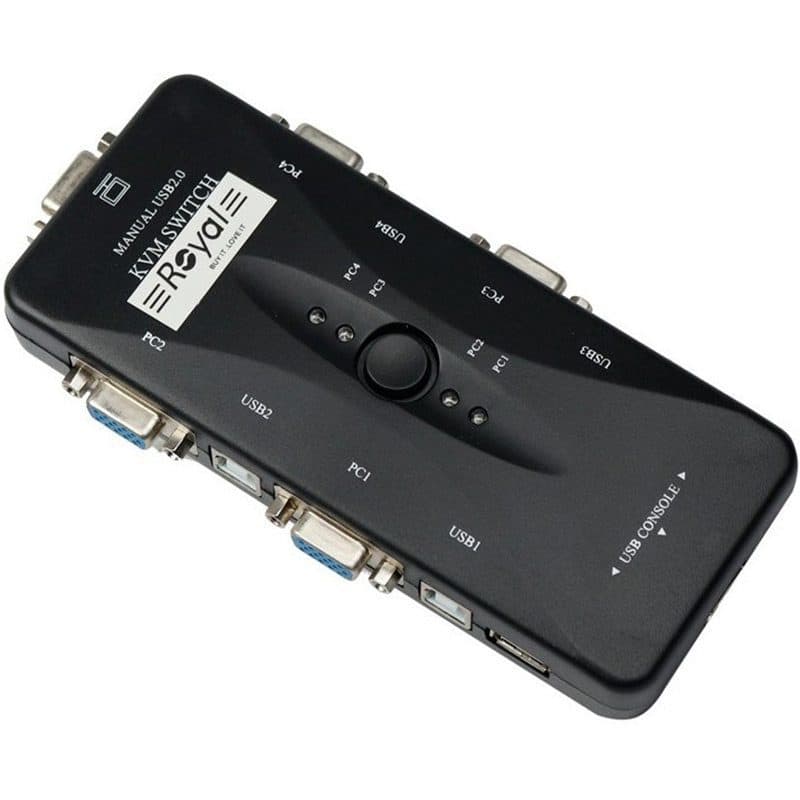 سوئیچ 4 پورت Royal مدل kvm-4uk-usb ا kvm-4uk-usb-4port کد 7235 — تصویر ۶