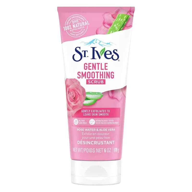 اسکراب ملایم تسکین دهنده گل رز و آلوئه ورا St. Ives