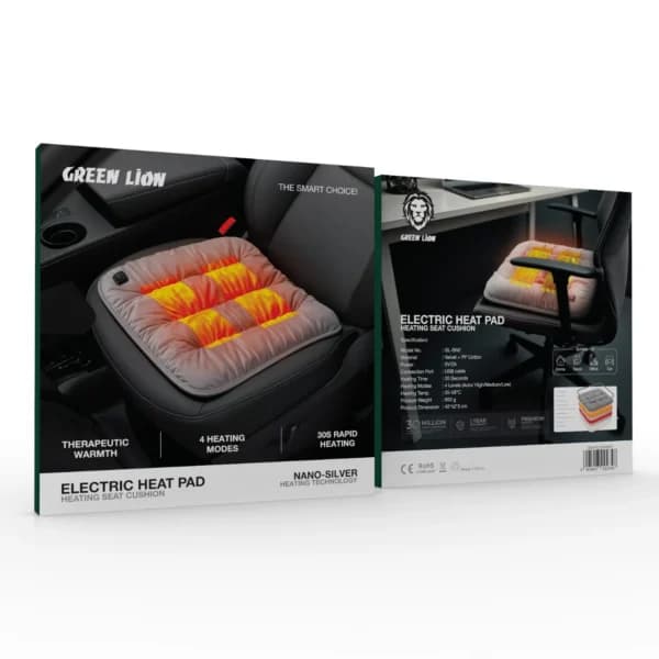 کوسن صندلی گرمکن دار گرین لاین Green Lion Electric Heat Pad Heating Seat Cushion — تصویر ۷