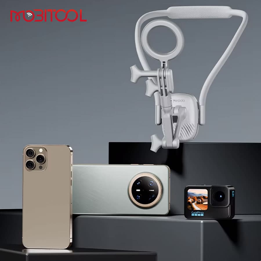 هولدر گردنی مگ سیف سیلیکونی موبایل یسیدو Yesido Magnetic Neck Mount C332 — تصویر ۹