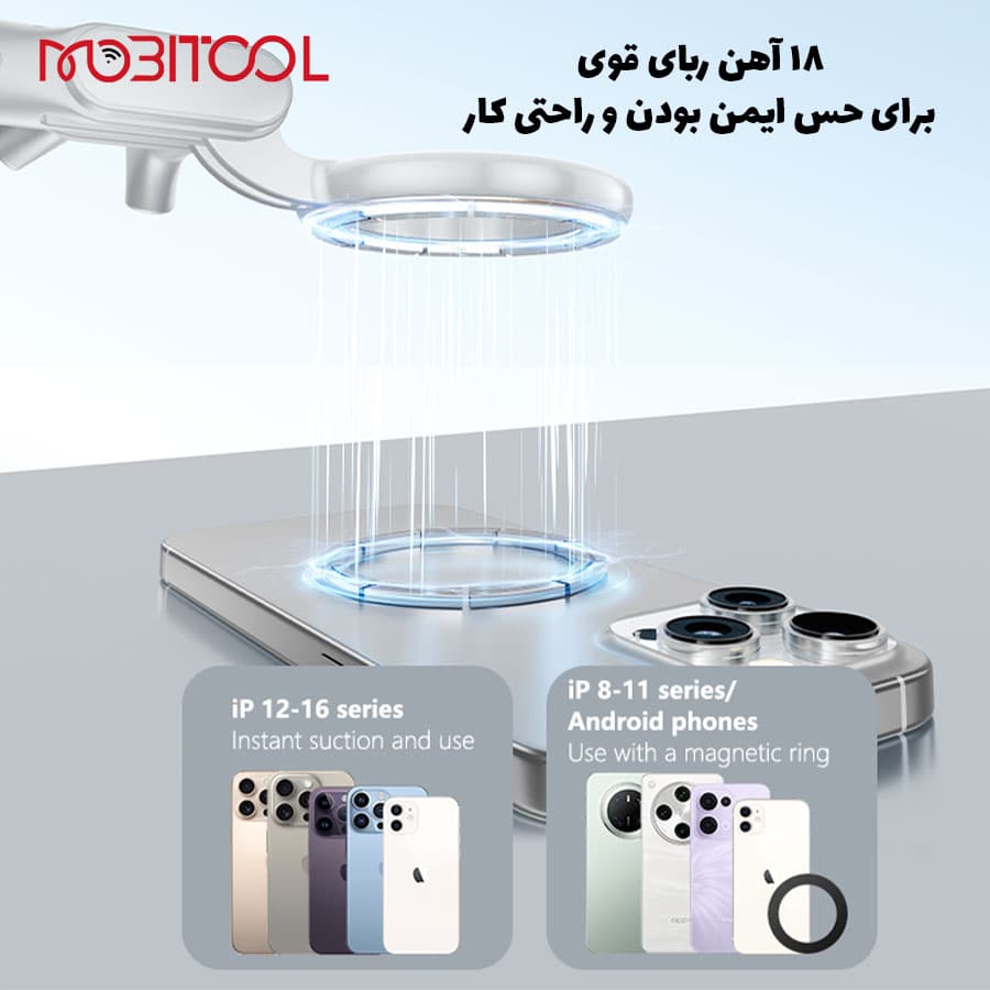 هولدر گردنی مگ سیف سیلیکونی موبایل یسیدو Yesido Magnetic Neck Mount C332 — تصویر ۴