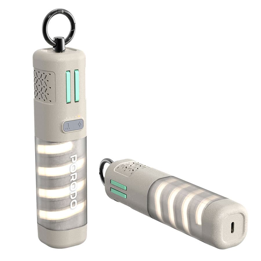 پاوربانک 5000 پرودو همراه با چراغ قوه و دفع حشرات Porodo PowerBeam 5000mAh Power Bank PDNDC017