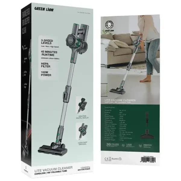 جارو شارژی عصایی گرین لاین Green Lion Lite Cordless Vacuum Cleaner GL-VC16 — تصویر ۱۰