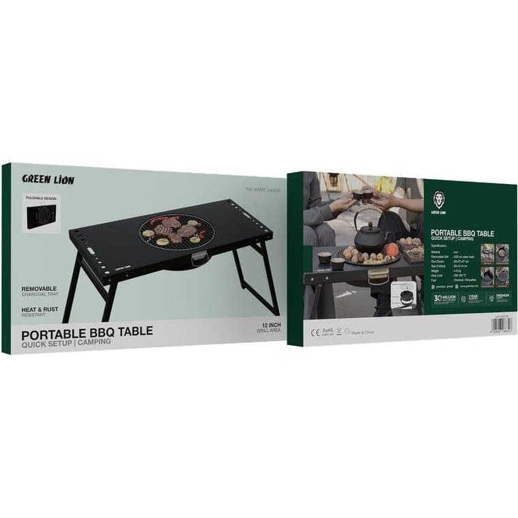 میز باربیکیو ذغالی تاشو کمپینگ گرین لاین Green Lion Portable BBQ Camping Table — تصویر ۱۲